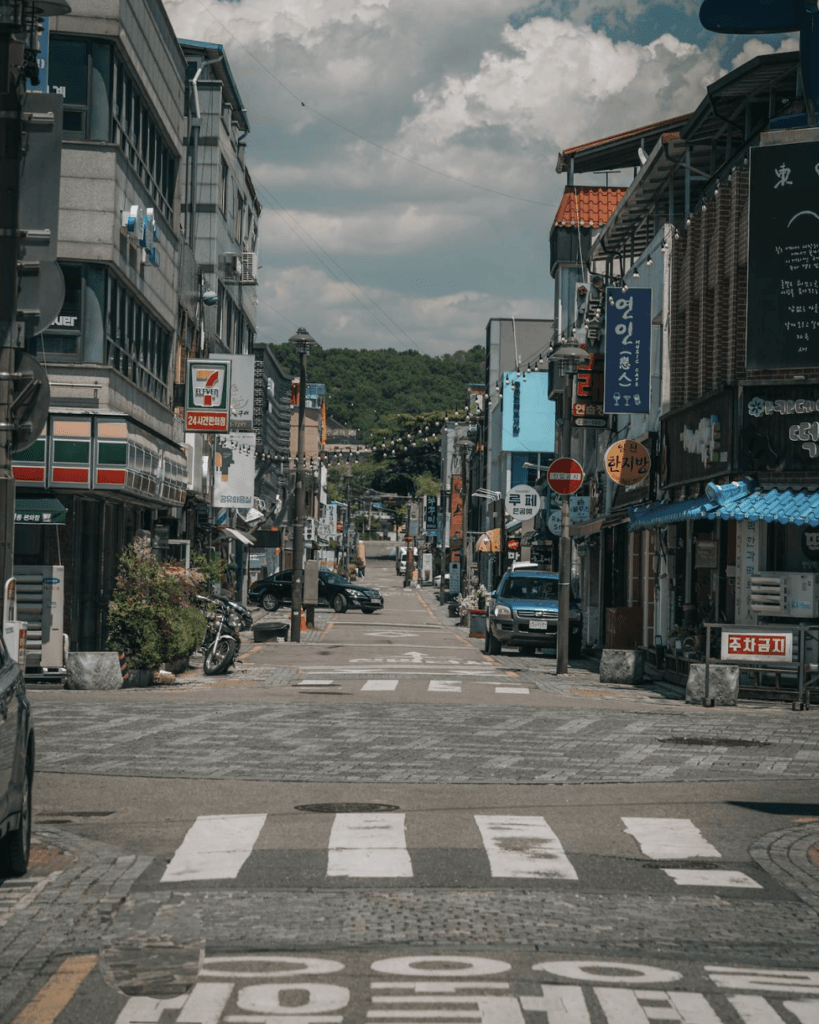한국의 작은 골목길 풍경